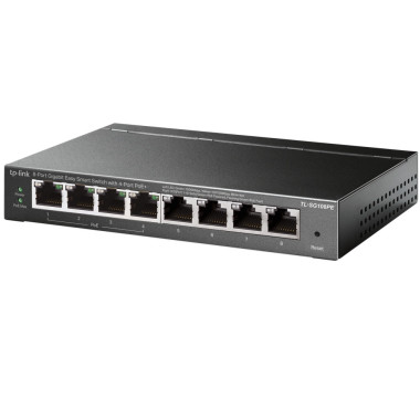 TPLSW027049 TP-LINK Switch 8 ports 10 100 1000 Mbps dont 4 PoE (Budget 55 W)