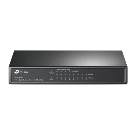 TPLSW020160 TP-LINK Switch 8 ports 10 100 1000 Mbps dont 4 PoE (Budget 55 W)