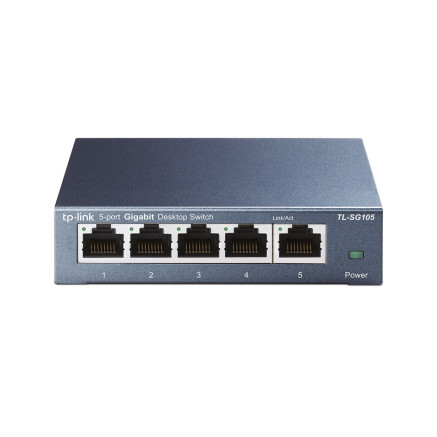 TPLSW019999 TP-LINK Switch Gigabit 5 ports 10 100 1000Mbps - Boîtier métal (Garantie à vie par le constructeur)