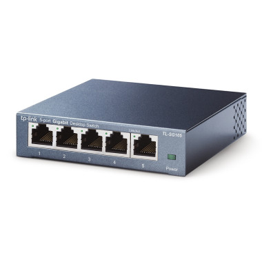 TPLSW019999 TP-LINK Switch Gigabit 5 ports 10 100 1000Mbps - Boîtier métal (Garantie à vie par le constructeur)