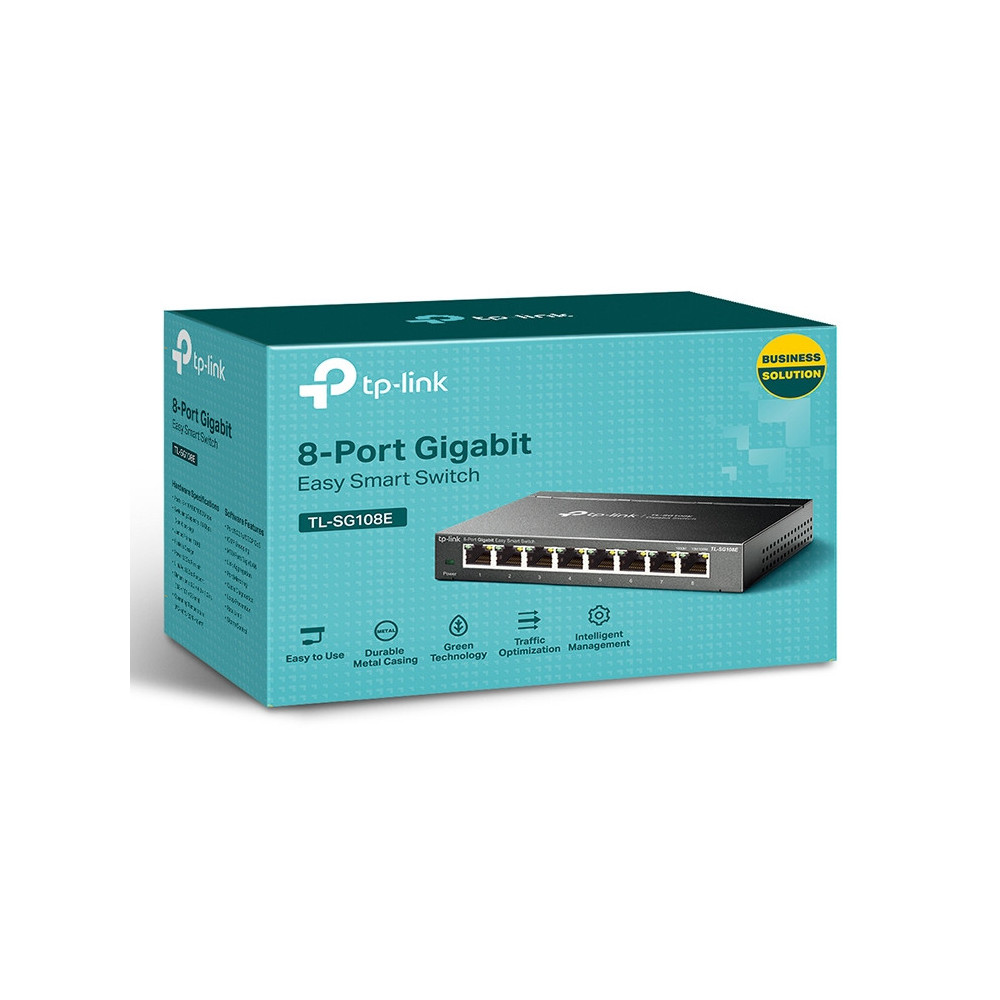 TPLSW032329 TP-LINK Switch 8 ports Gigabit 10 100 1000 Mbps Easy Smart