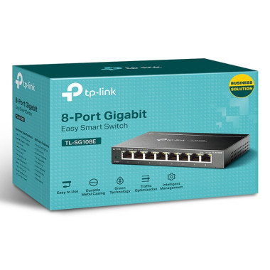 TPLSW032329 TP-LINK Switch 8 ports Gigabit 10 100 1000 Mbps Easy Smart