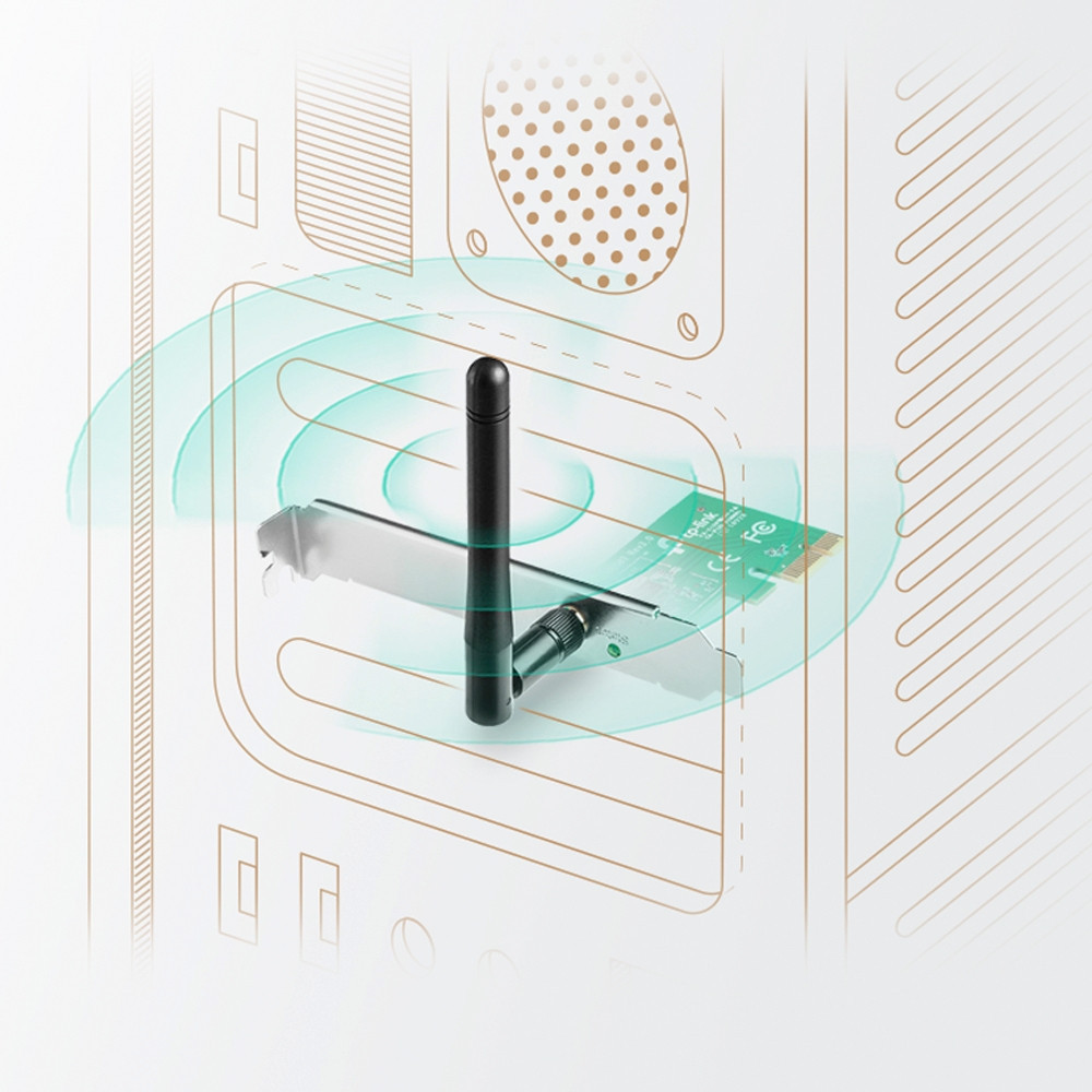 TPLWI014779 TP-LINK Carte réseau PCIe Low-Profile sans fil Wi-Fi N150 + 1 antenne amovible