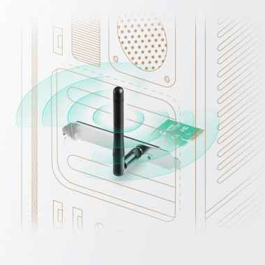 TPLWI014779 TP-LINK Carte réseau PCIe Low-Profile sans fil Wi-Fi N150 + 1 antenne amovible