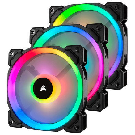 CORVE036770 Boîtierlüfter Corsair LL Series LL120 RGB Dual Light Loop 3er Pack (CO-9050072-W