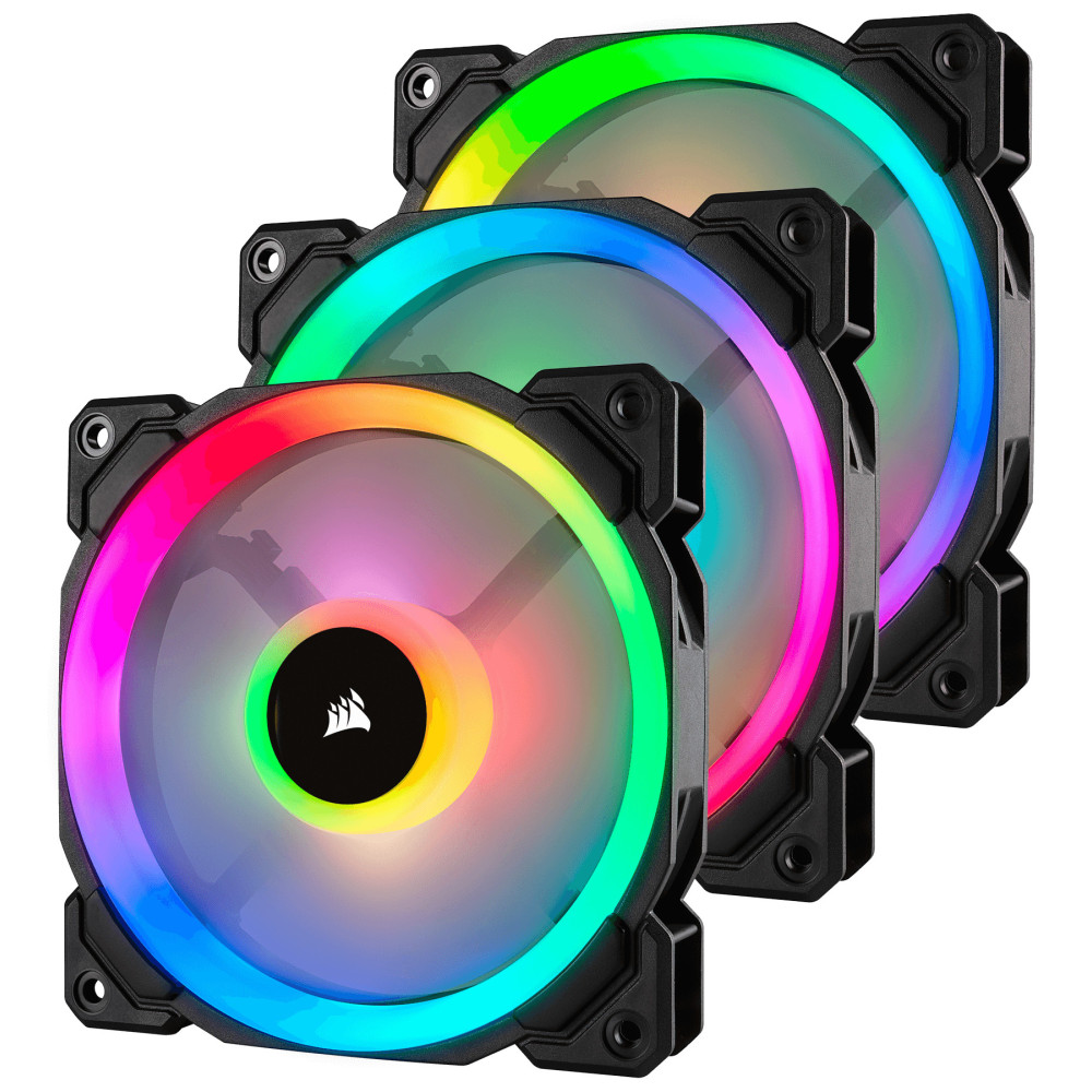 CORVE036770 Boîtierlüfter Corsair LL Series LL120 RGB Dual Light Loop 3er Pack (CO-9050072-W CORVE036770 Boîtierlüfter Corsair LL Series LL120 RGB Dual Light Loop 3er Pack (CO-9050072-W