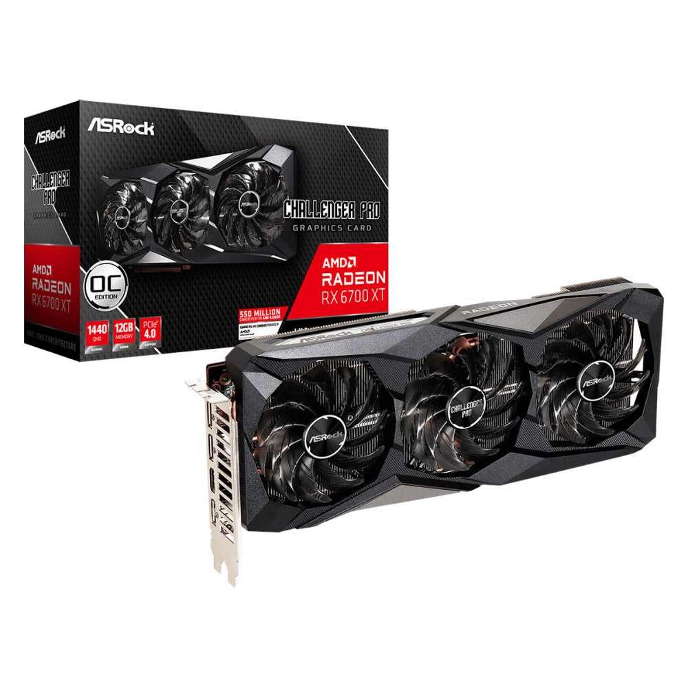 ASRCV037423 ASROCK RX 6700 XT CHALLENGER PRO CHALLENGER PRO 12GB OC - 2620MHz - 12Go GDDR6