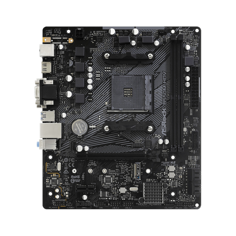 ASRCM035162 ASROCK B550M HDV - AMD AM4 - MATX - 2xDDR4 - HDMI - DVI-D - VGA -M.2