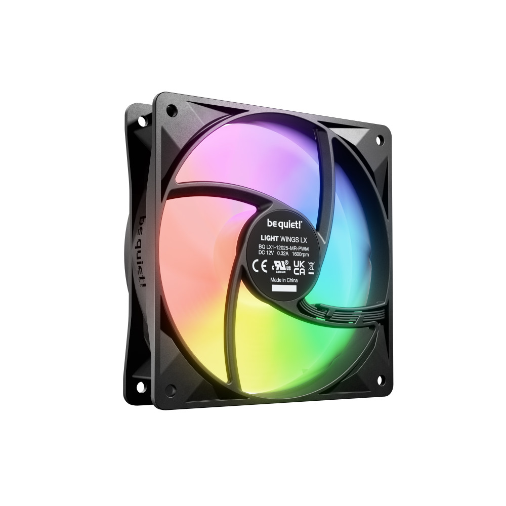 BEQVE045678 BEQUIET LIGHT WINGS LX 120MM PWM - 12CM - NOIR - RGB