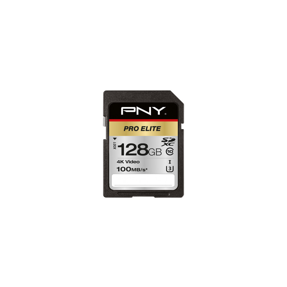 PNYMF037591 PNY PRO ELITE SDXC Carte SD 128Go - CLASSE 10 - 100GB S - UHS-I U3 - 4K PNYMF037591 PNY PRO ELITE SDXC Carte SD 128Go - CLASSE 10 - 100GB S - UHS-I U3 - 4K