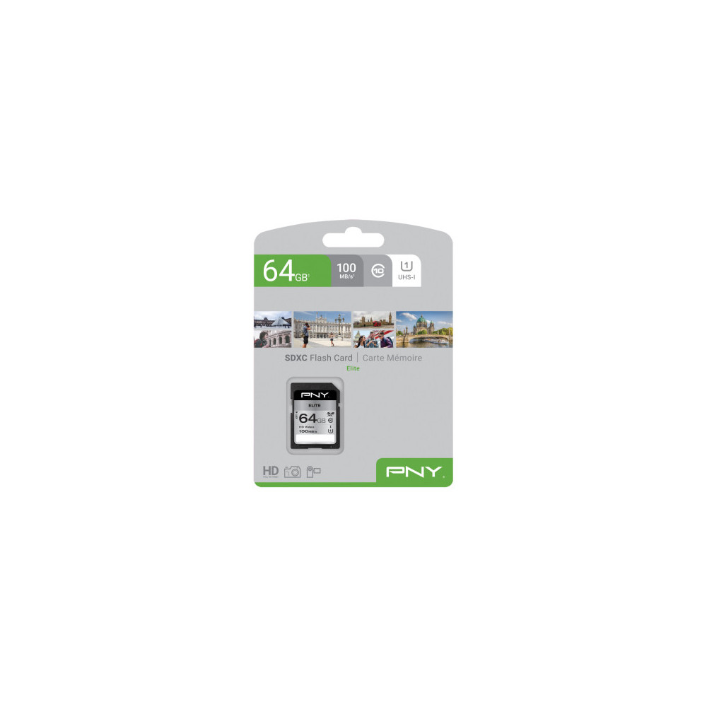 PNYMF037590 PNY ELITE SDXC 64Go - CLASSE 10 - 100GB S - UHS-I PNYMF037590 PNY ELITE SDXC 64Go - CLASSE 10 - 100GB S - UHS-I