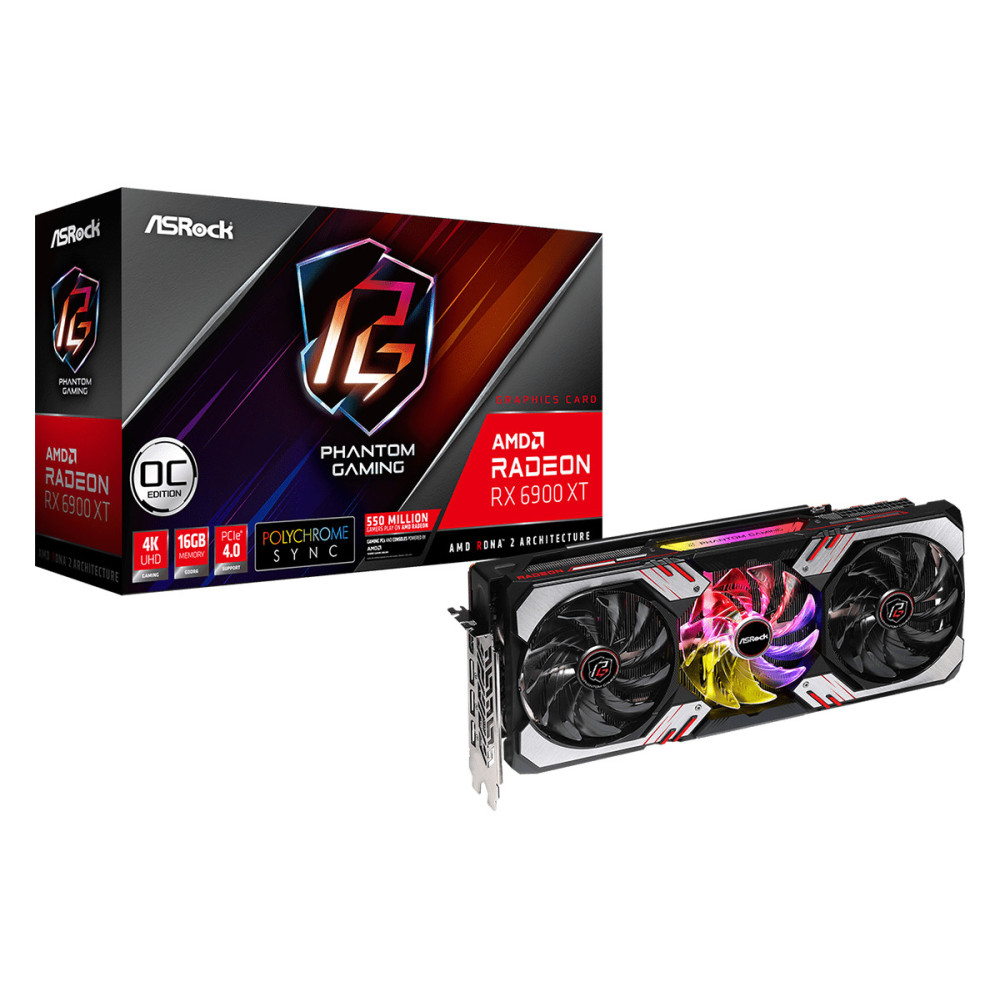 ASRCV037700 ASROCK RX 6900 XT PHANTOM GAMING D 16G - 2340MHz - 16Go GDDR6 - HDMI - DPx3 ASRCV037700 ASROCK RX 6900 XT PHANTOM GAMING D 16G - 2340MHz - 16Go GDDR6 - HDMI - DPx3