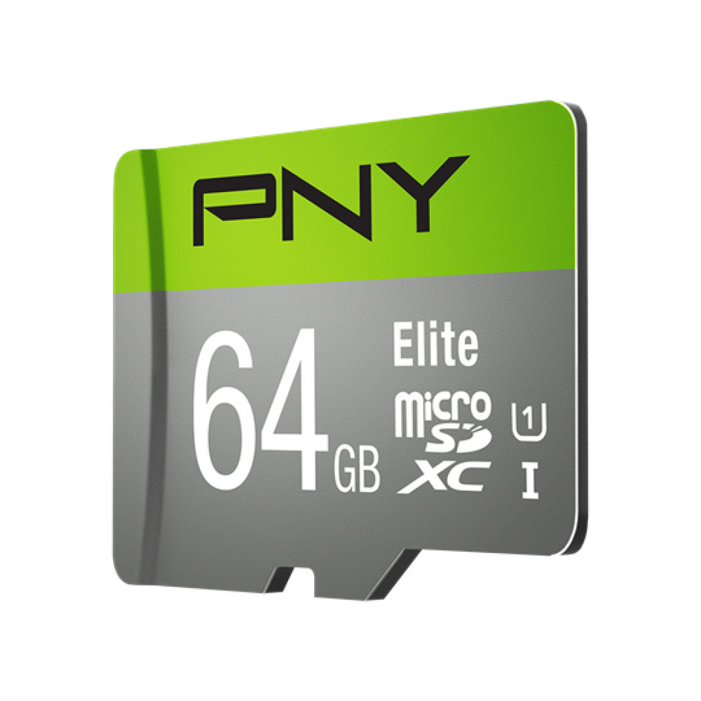 PNYMF037585 PNY ELITE MICRO SDXC 64Go - CLASSE 10 - 100GB S - UHS-I - ADAPTATEUR