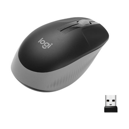 LOGSO045557 M190 Grey Souris optique 3 boutons sans fil récepteur sans fil USB