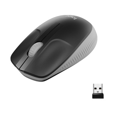 LOGSO045557 M190 Grey Souris optique 3 boutons sans fil récepteur sans fil USB