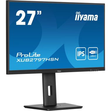 IIYEC045759 27p IPS FHD 1ms 300cd m² HDMI DP 4USB USB-C.dock RJ45 2x2W Règlable Noir