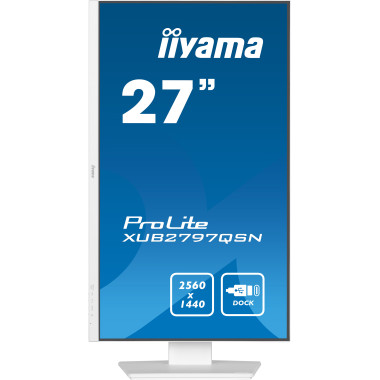 IIYEC045757 27p IPS 2560x1440 1ms 300cd m² HDMI DP USB-C dock 4USB RJ45 2x2W Règlable Blanc