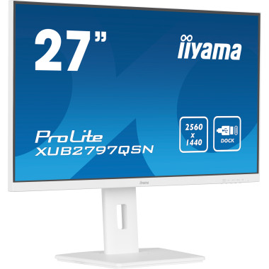 IIYEC045757 27p IPS 2560x1440 1ms 300cd m² HDMI DP USB-C dock 4USB RJ45 2x2W Règlable Blanc