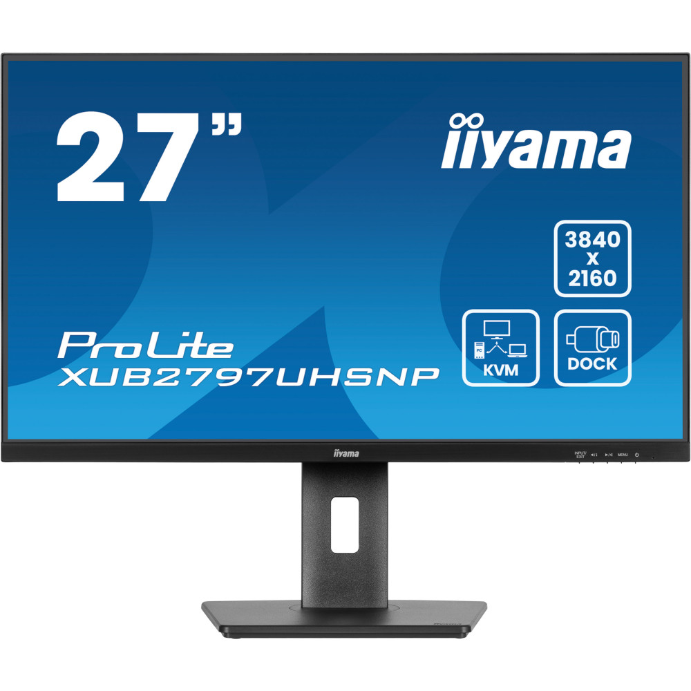 IIYEC045706 27p IPS 4K 4ms 300cd m² HDMI DP USB-CDock 4USB 2x2W KVM Règlable Noir IIYEC045706 27p IPS 4K 4ms 300cd m² HDMI DP USB-CDock 4USB 2x2W KVM Règlable Noir