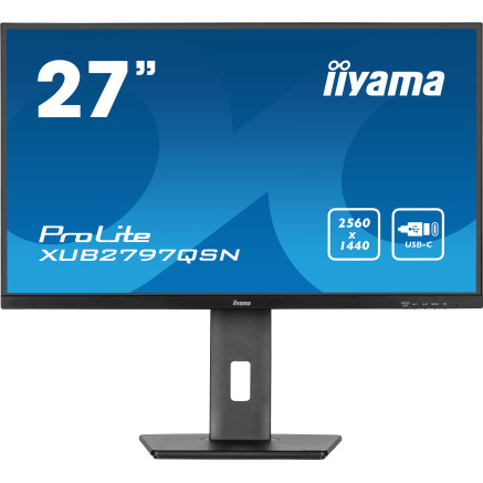IIYEC044529 27p IPS 2560x1440 1ms 250cd m² HDMI-DP USB-C dock 4USB RJ45 2x2W Règlable Noir