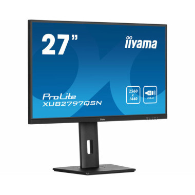 IIYEC044529 27p IPS 2560x1440 1ms 250cd m² HDMI-DP USB-C dock 4USB RJ45 2x2W Règlable Noir
