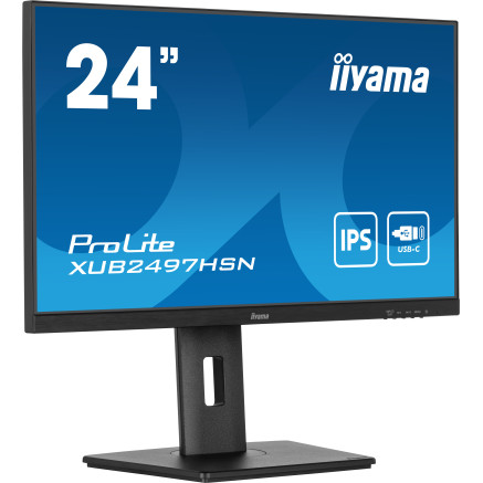 IIYEC044527 23.8p IPS FHD 1ms 250cd m² HDMI DP 4xUSB USB-C dock RJ45 2x2W Règlable Noir