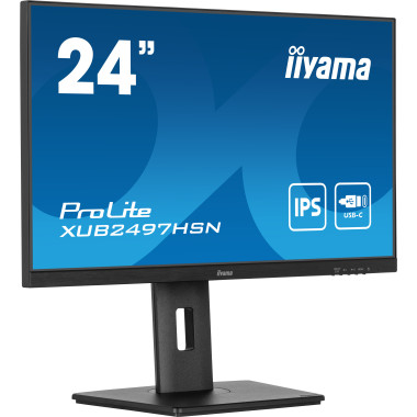 IIYEC044527 23.8p IPS FHD 1ms 250cd m² HDMI DP 4xUSB USB-C dock RJ45 2x2W Règlable Noir