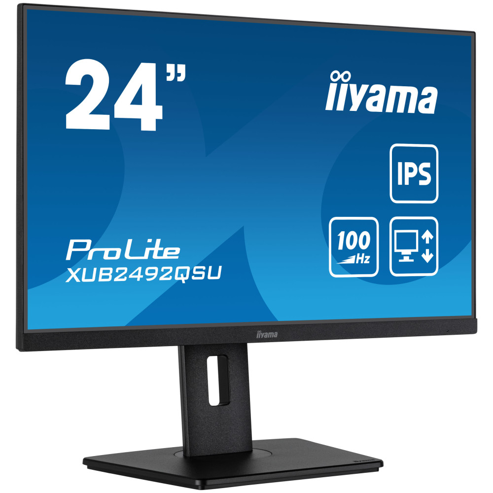 IIYEC043750 23.8p IPS 2560x1440 0.5ms 300cd m² HDMI DP 3xUSB 1xUSB-C 2x2W Règlable Noir