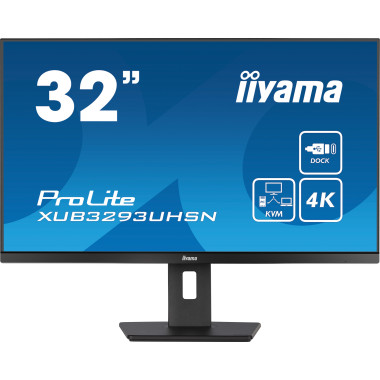 IIYEC041923 31.5p IPS 4K 4ms 350cd m² HDMI-DP KVM USB-C.Dock 2USB LAN 2x3W Règlable Noir
