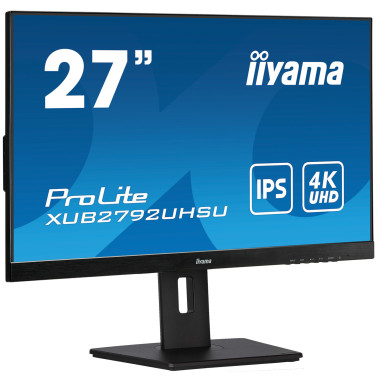 IIYEC041921 27p IPS 4K 4ms 350cd m² DVI-HDMI-DP 2xUSB 2x2W Règlable Noir