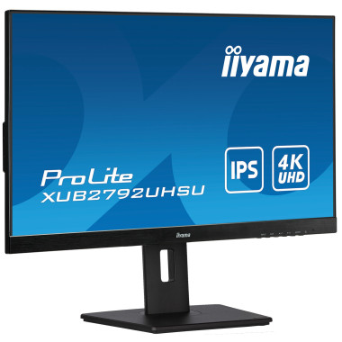 IIYEC041921 27p IPS 4K 4ms 350cd m² DVI-HDMI-DP 2xUSB 2x2W Règlable Noir