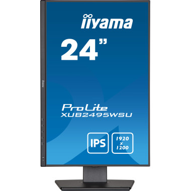 IIYEC041457 24.1p IPS 1920x1200 5ms 300cd m² VGA HDMI DP 4xUBS 2x2W Règlable Noir