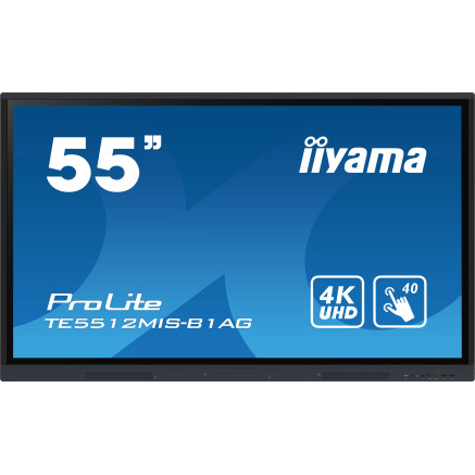 IIYEC041089 55p Tactile 4K IPS 8ms 400cd m² VGA-3xHDMI USB-C 4xUSB 2xRJ45 2x16W Noir