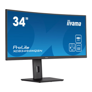 IIYEC040904 34p VA incurvé 3440x1440 21 9 0.4ms 300cd m² HDMI DP USB-C.dock 3xUSB LAN KVM 2x2W R