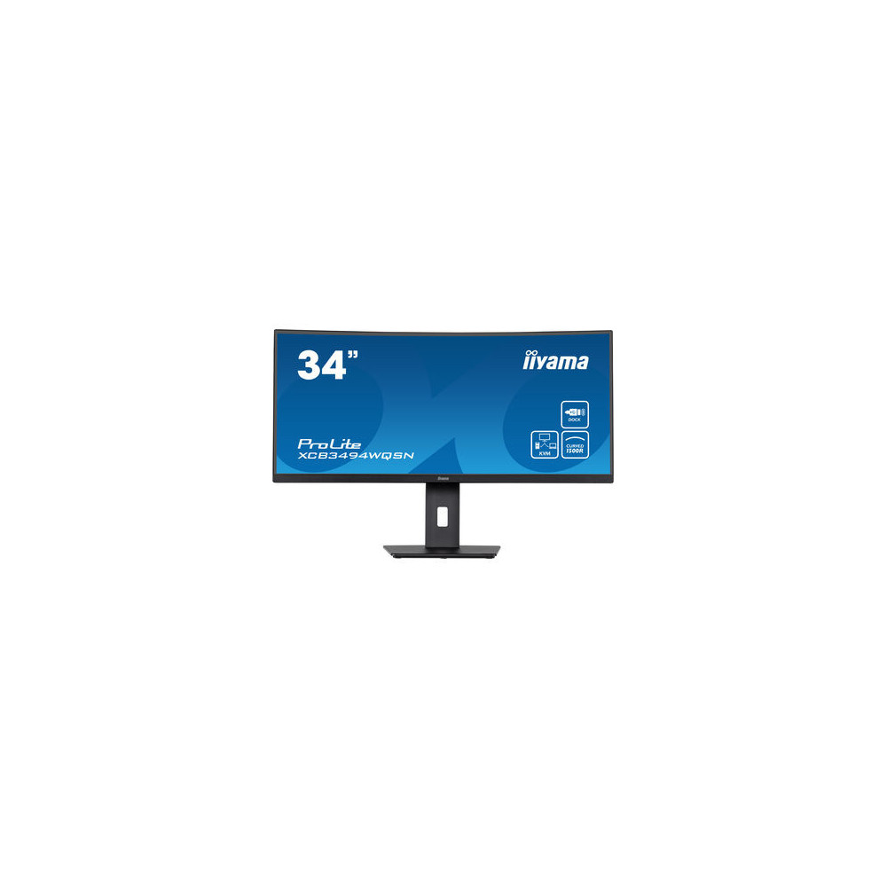 IIYEC040904 34p VA incurvé 3440x1440 21 9 0.4ms 300cd m² HDMI DP USB-C.dock 3xUSB LAN KVM 2x2W R