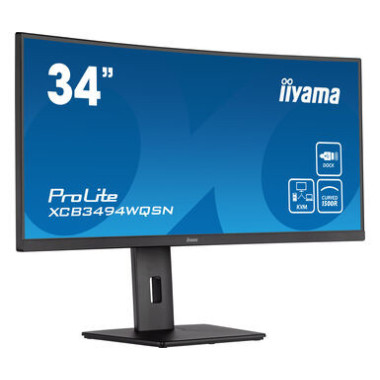 IIYEC040904 34p VA incurvé 3440x1440 21 9 0.4ms 300cd m² HDMI DP USB-C.dock 3xUSB LAN KVM 2x2W R