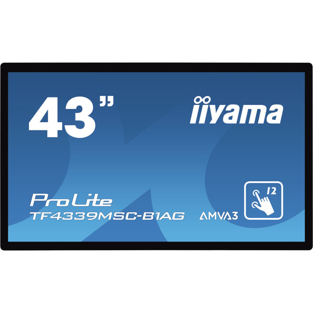 IIYEC138101 IIY 43p Tactile PCAP AMVA3 LED sans cadre 12 points 1920x1080 24 7 VGA 2xHDMI DP IIYEC138101 IIY 43p Tactile PCAP AMVA3 LED sans cadre 12 points 1920x1080 24 7 VGA 2xHDMI DP