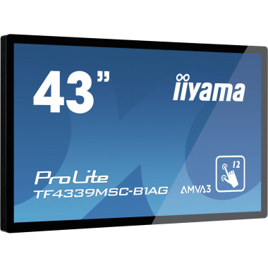 IIYEC138101 IIY 43p Tactile PCAP AMVA3 LED sans cadre 12 points 1920x1080 24 7 VGA 2xHDMI DP