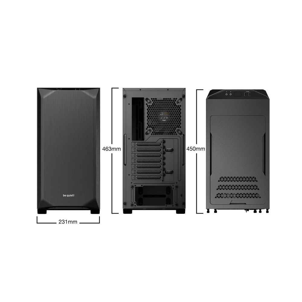 BEQBT043222 BEQUIET PURE BASE 500 BLACK -  BOITIER - MOYEN TOUR - ATX - M-ATX - MINI-ITX