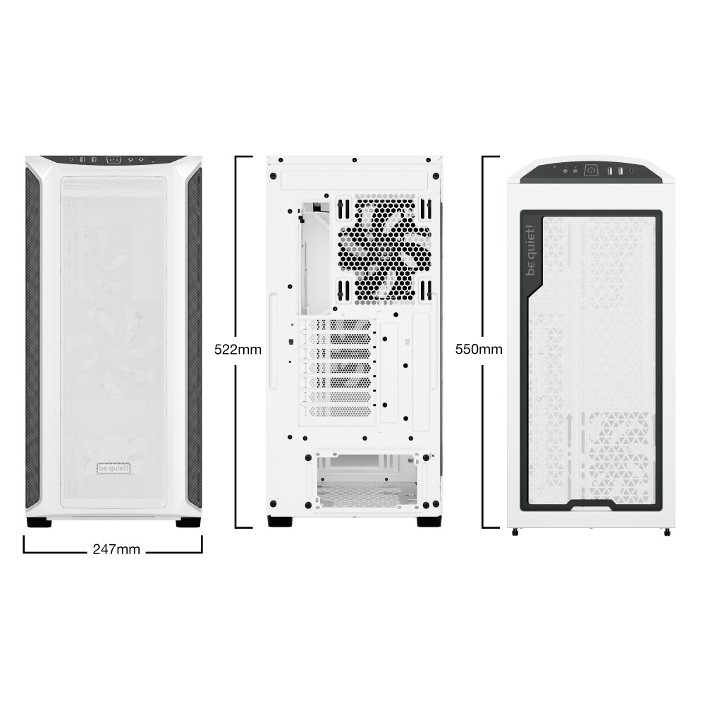 BEQBT042878 BEQUIET - BGW62 -  SHADOW BASE 800 DX BLANC - GRANDE TOUR