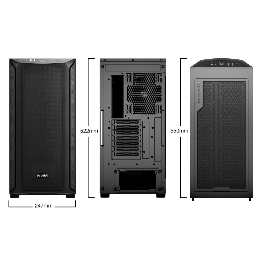 BEQBT042876 BEQUIET - BGW60 -  SHADOW BASE 800 NOIR - GRANDE TOUR