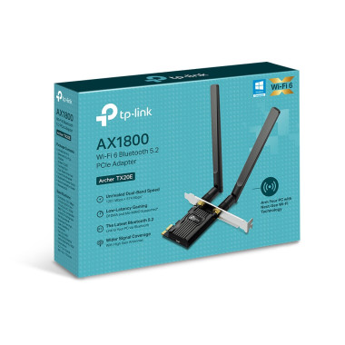 TPLWI045620 Carte réseau PCIe AX1800 Wi-Fi 6 avec Bluetooth 5.2