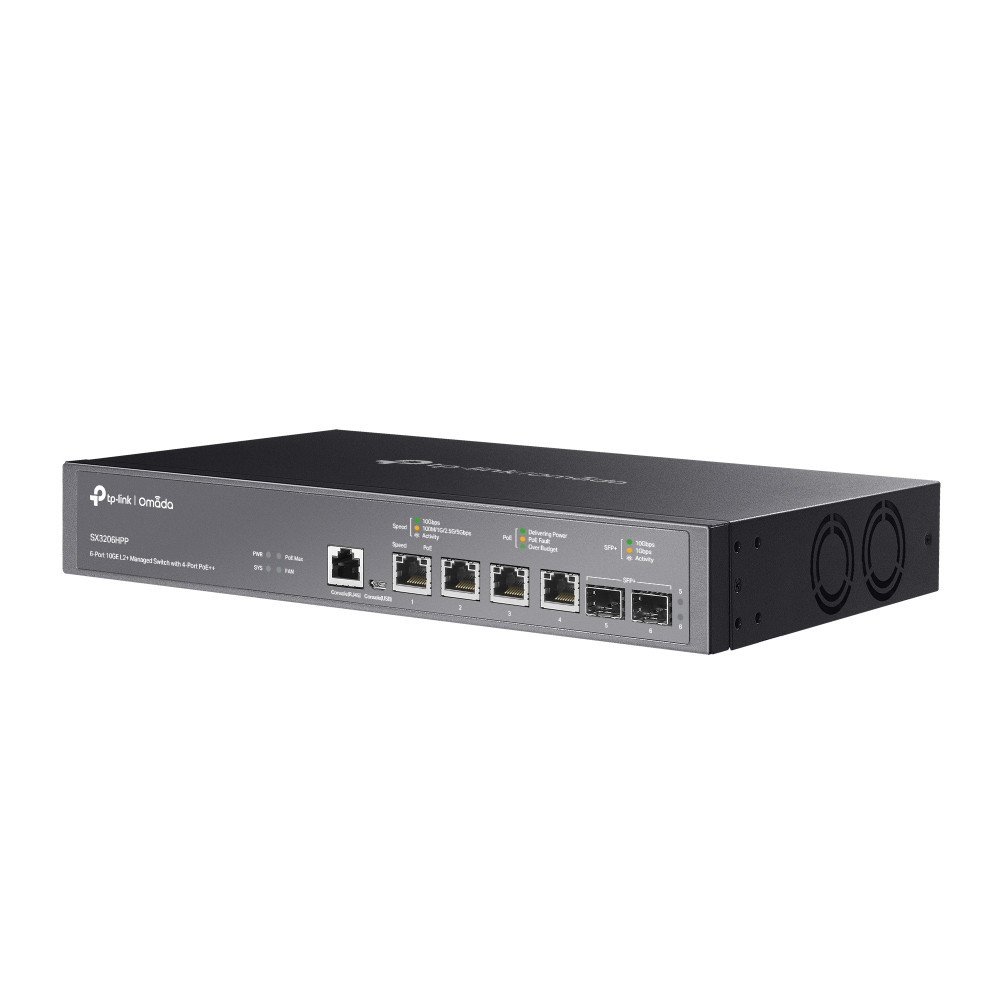 TPLSW045424 TP-LINK SX3206HPP Switch administrable JetStream 6 ports 10GE L2+ dont 4 ports PoE++