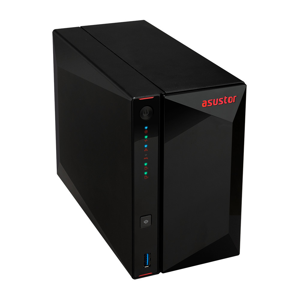 ASTBT032897 AS-5202T Boîtier NAS pour 2 DD 3.5 2.5p Dualcore 2Go