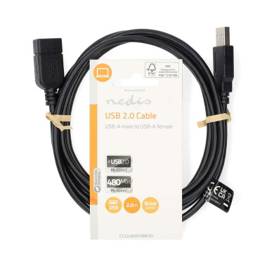 NEDUS044715 Rallonge USB2 A A M-F 2m
