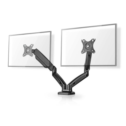 NEDEC045178 Support de Moniteur de bureau  Ressort à Gaz | 2 écrans 15 - 32p 75x75   100x100 Mouvement Intégral