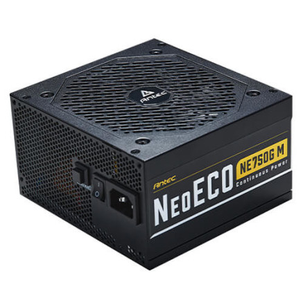 Antec NeoECO Gold Modular NE750G M - Alimentation électrique (interne) - ATX12V 2.4  EPS12V - 80 PLUS Gold - CA 100-240 V - 75