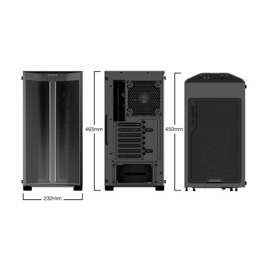 BEQBT040007 BEQUIET PURE BASE 500FX BLACK - 4x VENT ARGB