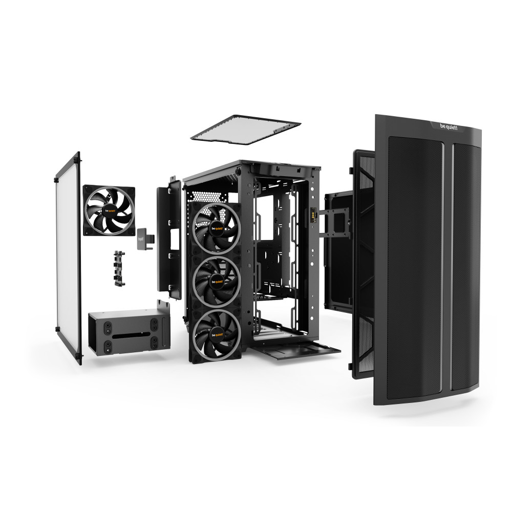 BEQBT040007 BEQUIET PURE BASE 500FX BLACK - 4x VENT ARGB