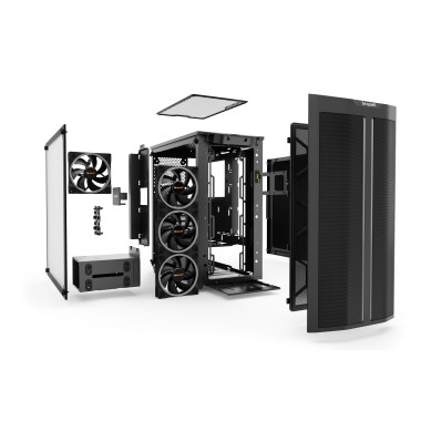 BEQBT040007 BEQUIET PURE BASE 500FX BLACK - 4x VENT ARGB
